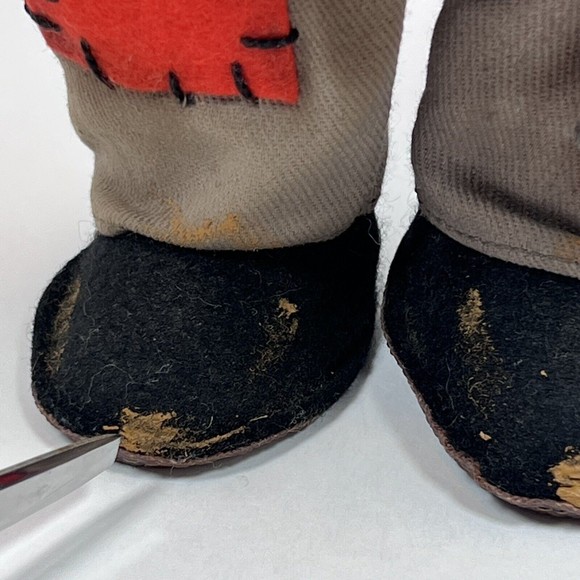 VTG Mecki Steiff Hedgehog Doll Large 10 Inch Germany 1950's Plush Stuffed RARE - Picture 10 of 12